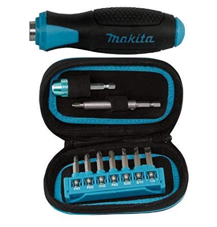 11 pcs Ratchet Screwdriver Pouch with Rachet Handle