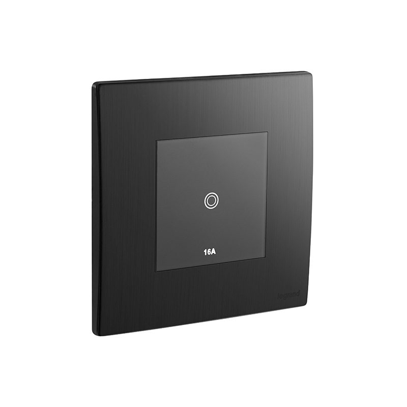 LEGRAND - Touch Switch, Mallia Senses, 1 Gang, 1 Way, 16AX, 240V, Brushed Black