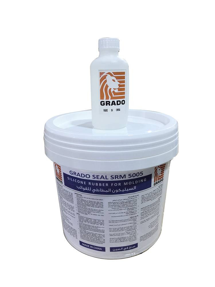 Silicone rubber for gypsum molds with a towel