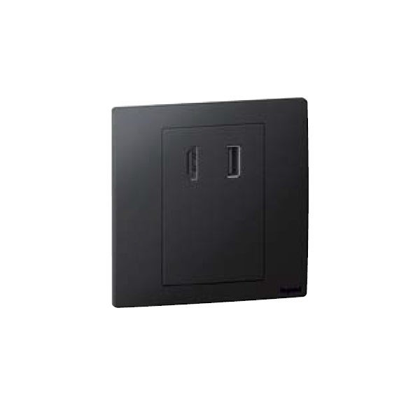 LEGRAND - HDMI Type-A + USB Type-A Data Socket Mallia, Matt Black