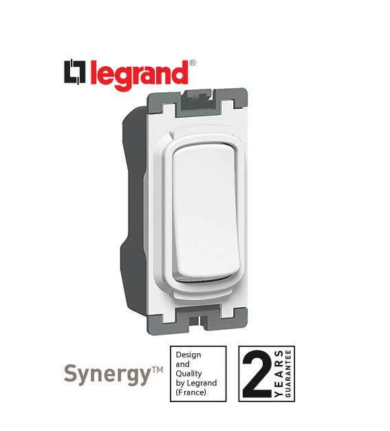 LEGRAND - Switch Grid Modules Synergy, 2 Way Push Switch, 10 AX 250 V~, White