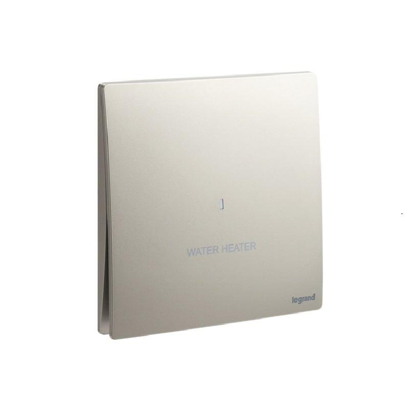 LEGRAND - Double Pole Water Heater Switch Mallia Senses, 1 Gang, 2 Way, 20AX, 250V, with Led, Champagne