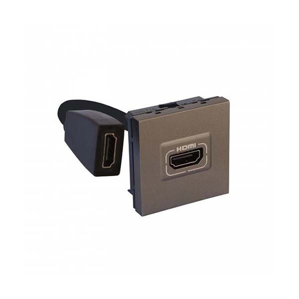 LEGRAND - HDMI Socket Arteor, Preconnected, 2 Modules, Magnesium