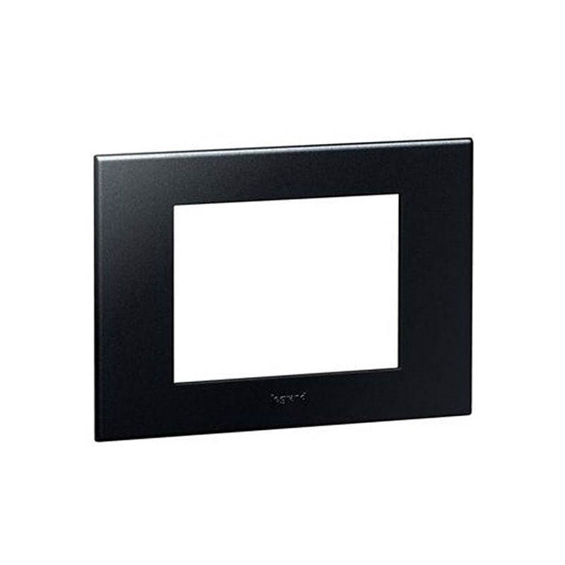 LEGRAND - Cover Plate with Frame Arteor, Indian , 3 Modules, Square, Graphite
