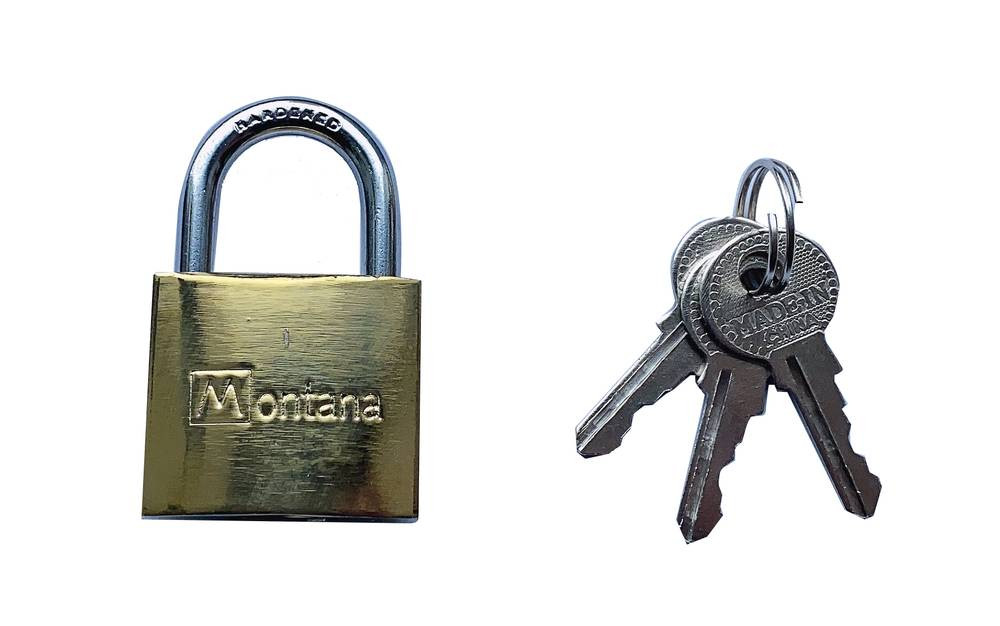 lock | MONTANA - 75 mm - BRASS PLATED