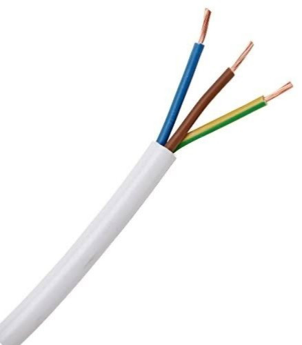 كابل مرن نحاس من وطنى - 300/500 فولت - 3×10 مم - طول اللفه 91.44 متر - PVC - ابيض