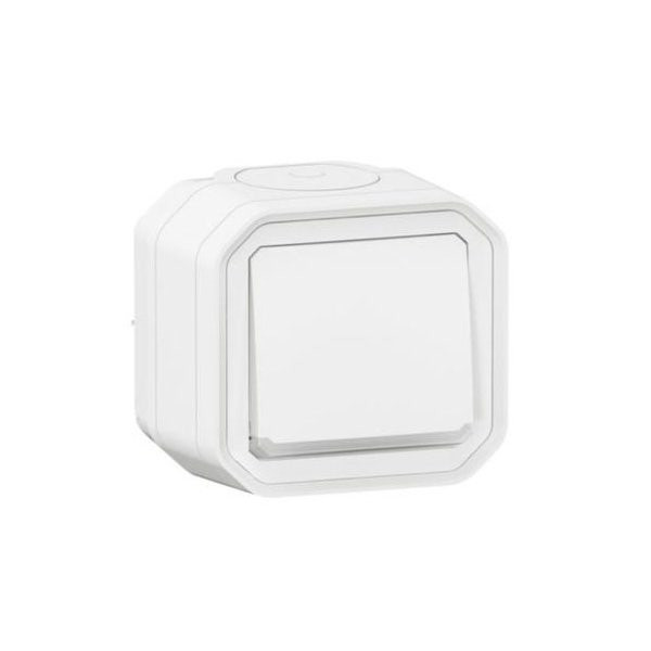 LEGRAND - Illuminated Push-Button Plexo, IP55, N/O Contact + Locator, 10A, Surface Mounting, White