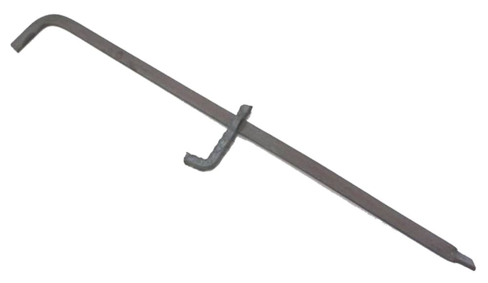 Iron clamp - 80 cm 8X25 mm - Black