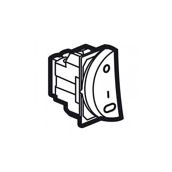 LEGRAND - 1-Way Double Pole Switch Arteor, with Indicator, 20A, Round, 1 Left Modules, White