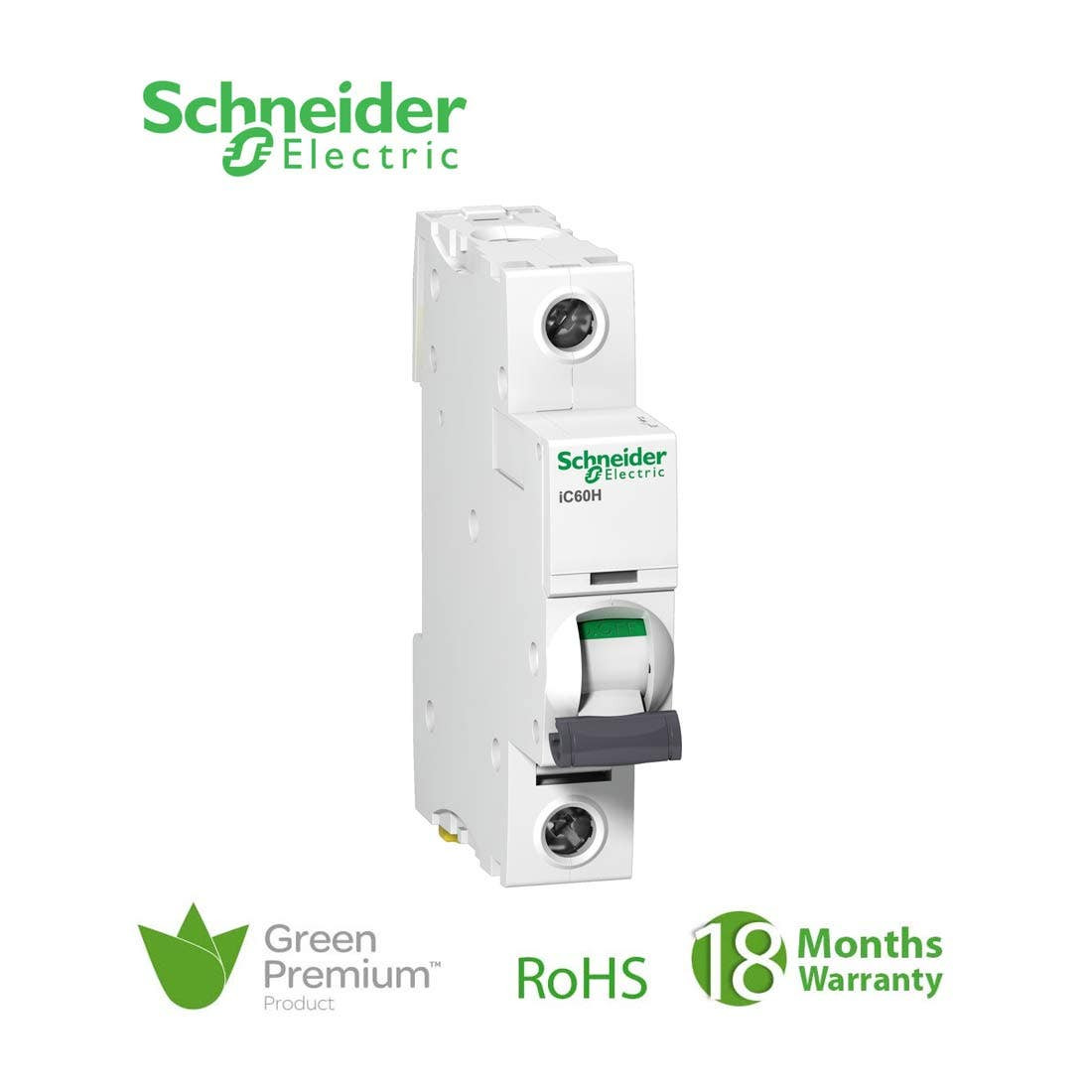SCHNEIDER - MCB Breaker, Acti9 iC60H, 1P, 50A, D curve 