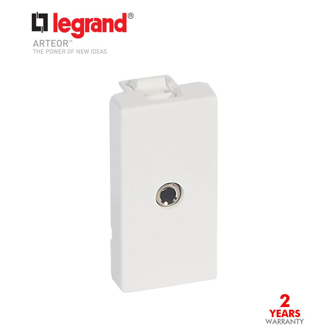 LEGRAND - Audio Video Socket Female 3.5mm Jack 1Mod, White Arteor