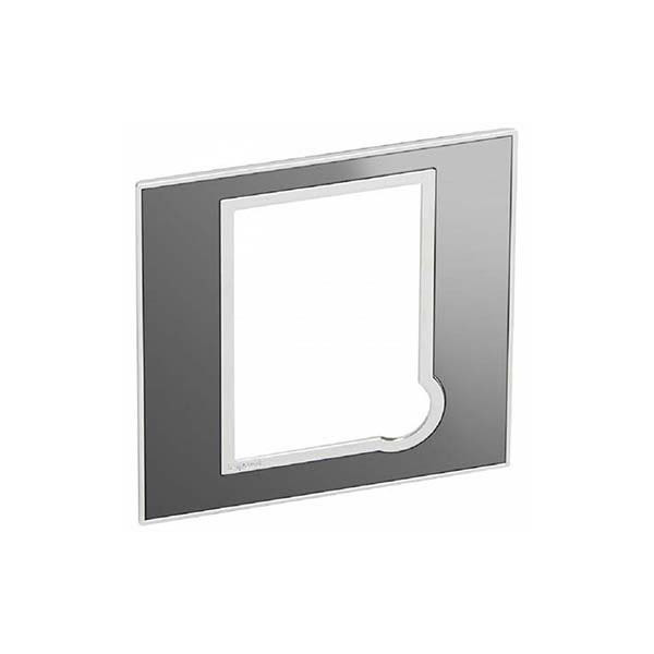 LEGRAND - Plate Arteor, BS, for 13A Fused Connection Unit, Square, Reflective Stainless Steel