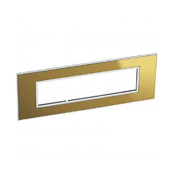 LEGRAND - Plate Arteor, BS, Square, 8 Modules, Reflective Gold