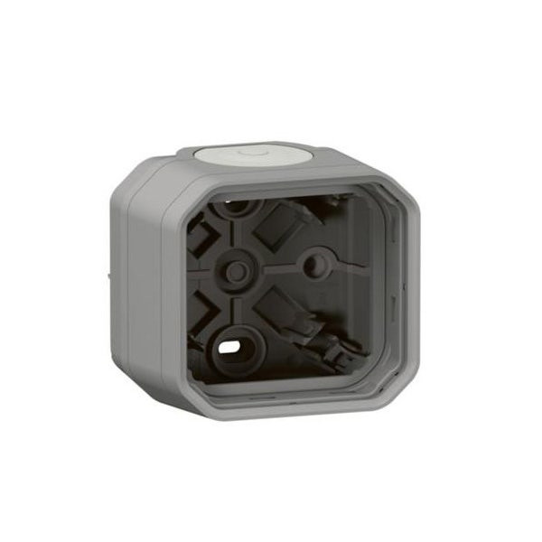 LEGRAND - Surface Box Plexo, IP55, 1 Gang, 2 Membrane Glands, 1 Entry, Grey