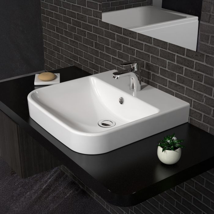TYPE-B WB 48cms RADIUS F. TABLE TOP WHITE