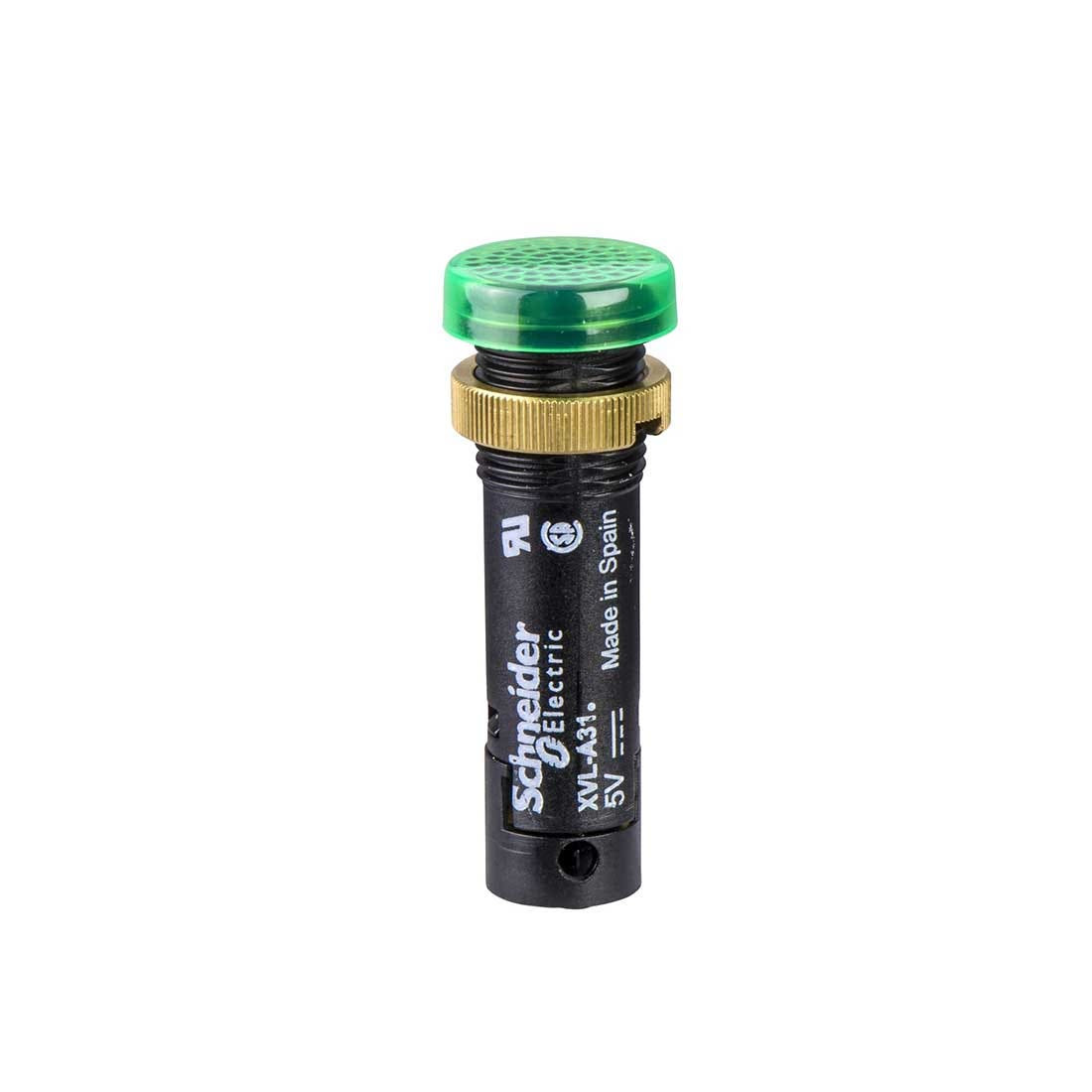 SCHNEIDER - Pilot Light Ø12, IP40/Ip65, Green, Covered Led Included, 24V, Lugs