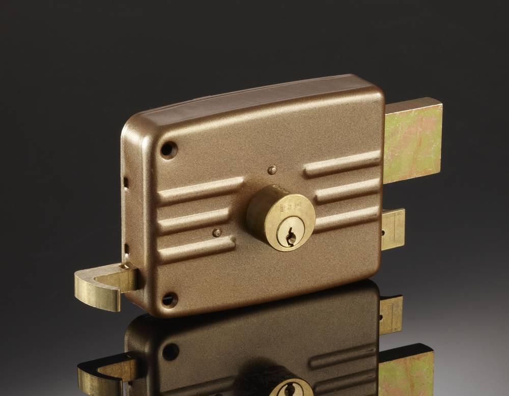 ISEO 60 mm 3-Throws Steel Door Lock - Gold
