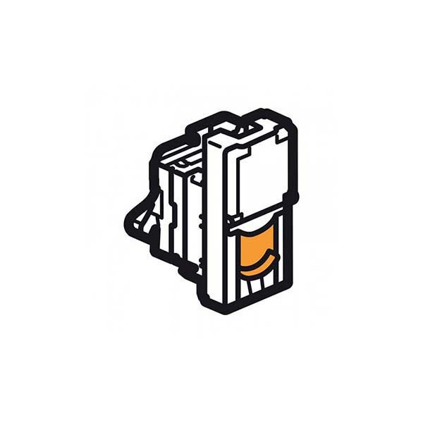 LEGRAND - Data Socket Arteor, RJ45, Cat.6, UTP, 1 Module, White, Orange Shutter