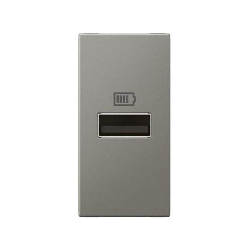 LEGRAND - USB Arteor, 1 Module, Single Port A, 3A, 15W, 5V, 100/240V,Magnesium