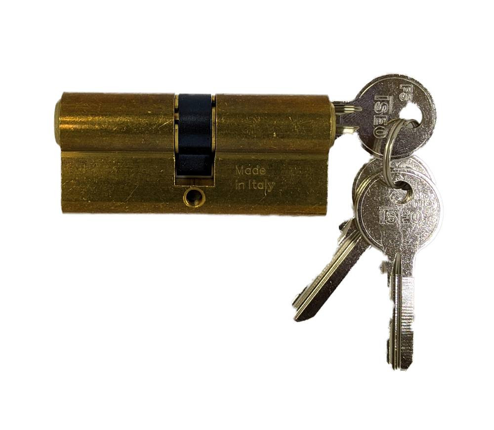 Door Knob | ISEO - 70 mm / 3 KEYS - BRASS