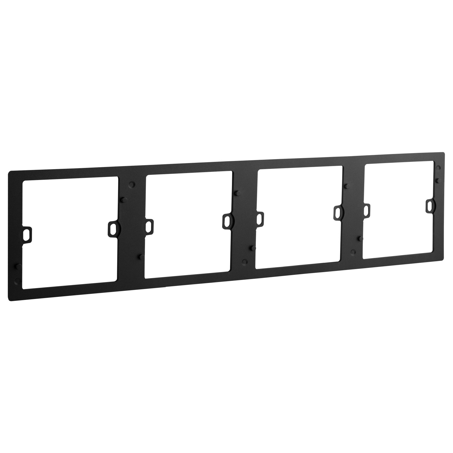 LEGRAND - Support Frame/Front Plate Mallia, 4 Gang, Matt Black