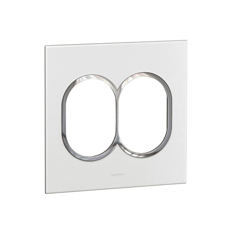 LEGRAND - Plate Arteor, Italian/US, 2x3 Modules, Round, 4"x4", White