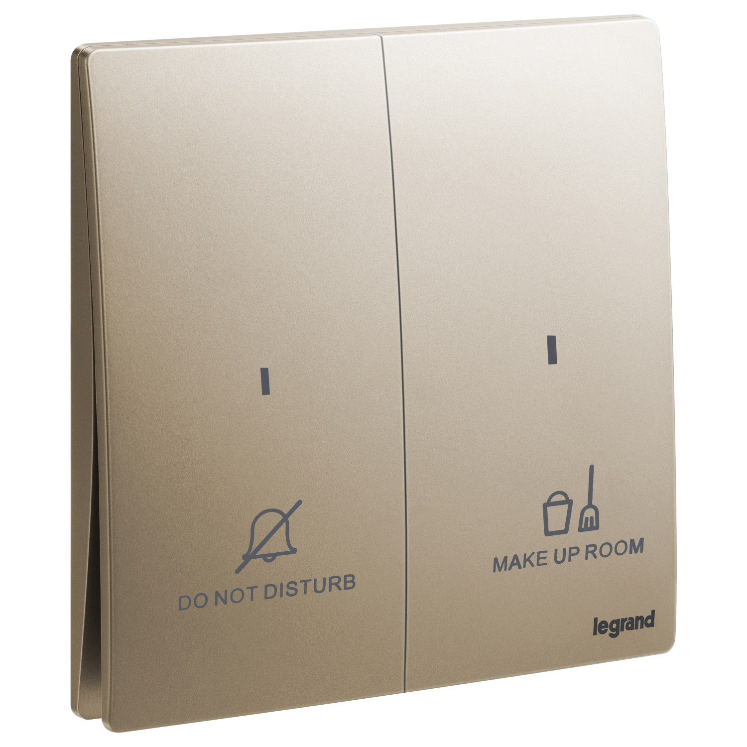 LEGRAND - Switch for Hotel Mallia, Do Not Disturb/Make Up Room, 2 Gang, Dark Bronze
