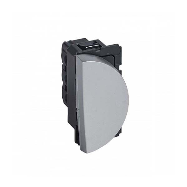 LEGRAND - 2-Way Switch Arteor, 10A, Round, 1 Right Module, Aluminium