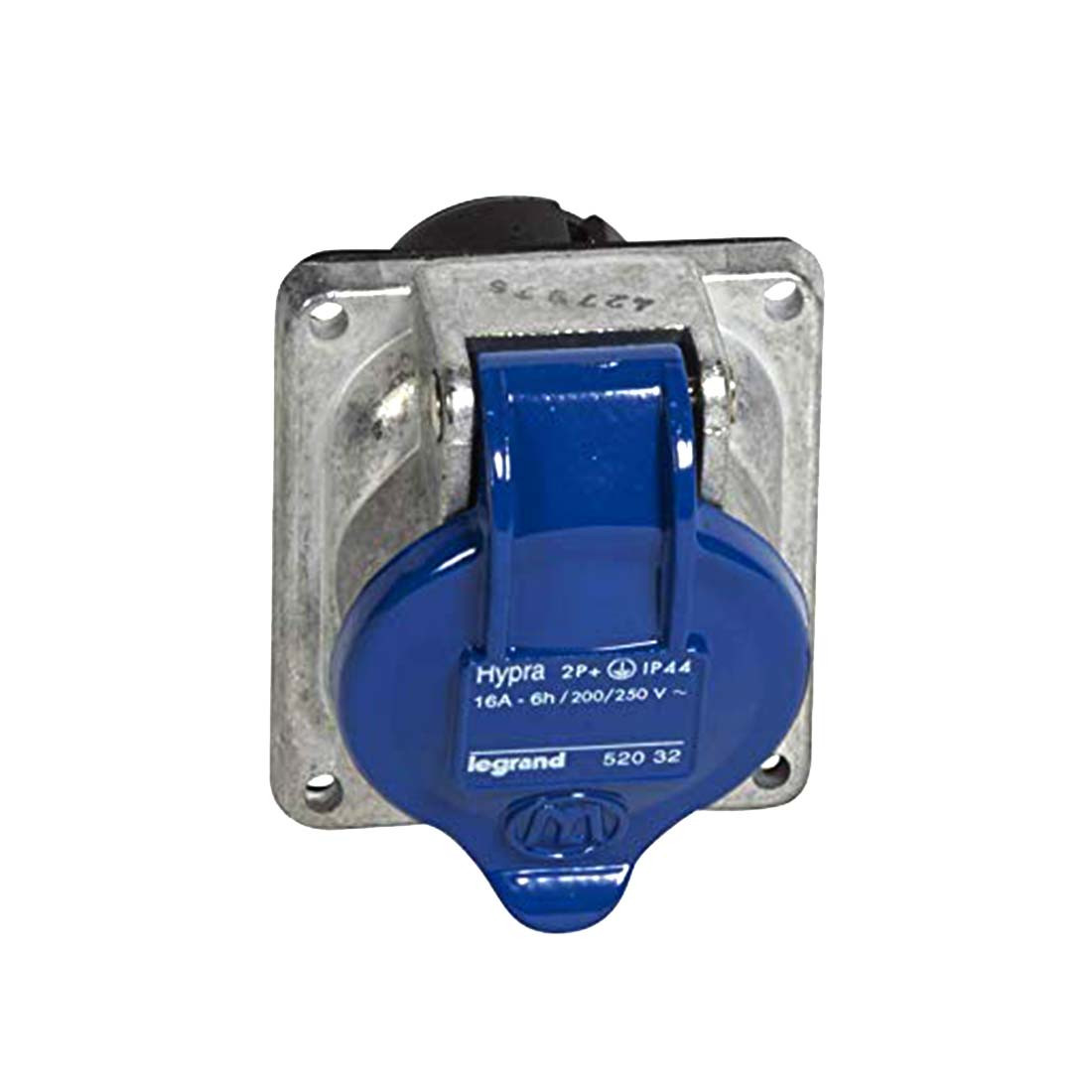 LEGRAND - Socket 16A 2P+E 200/250V Mtl Pnl/M,IP44