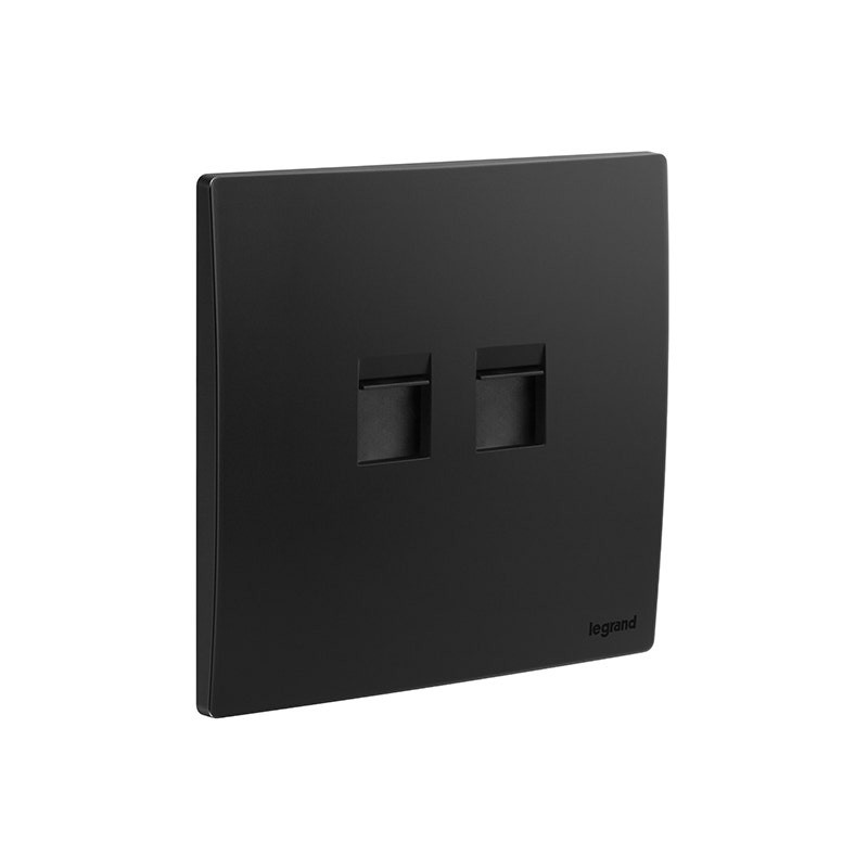 LEGRAND - Keystone Adapter Mallia Senses, 2 Gang, Matt Black