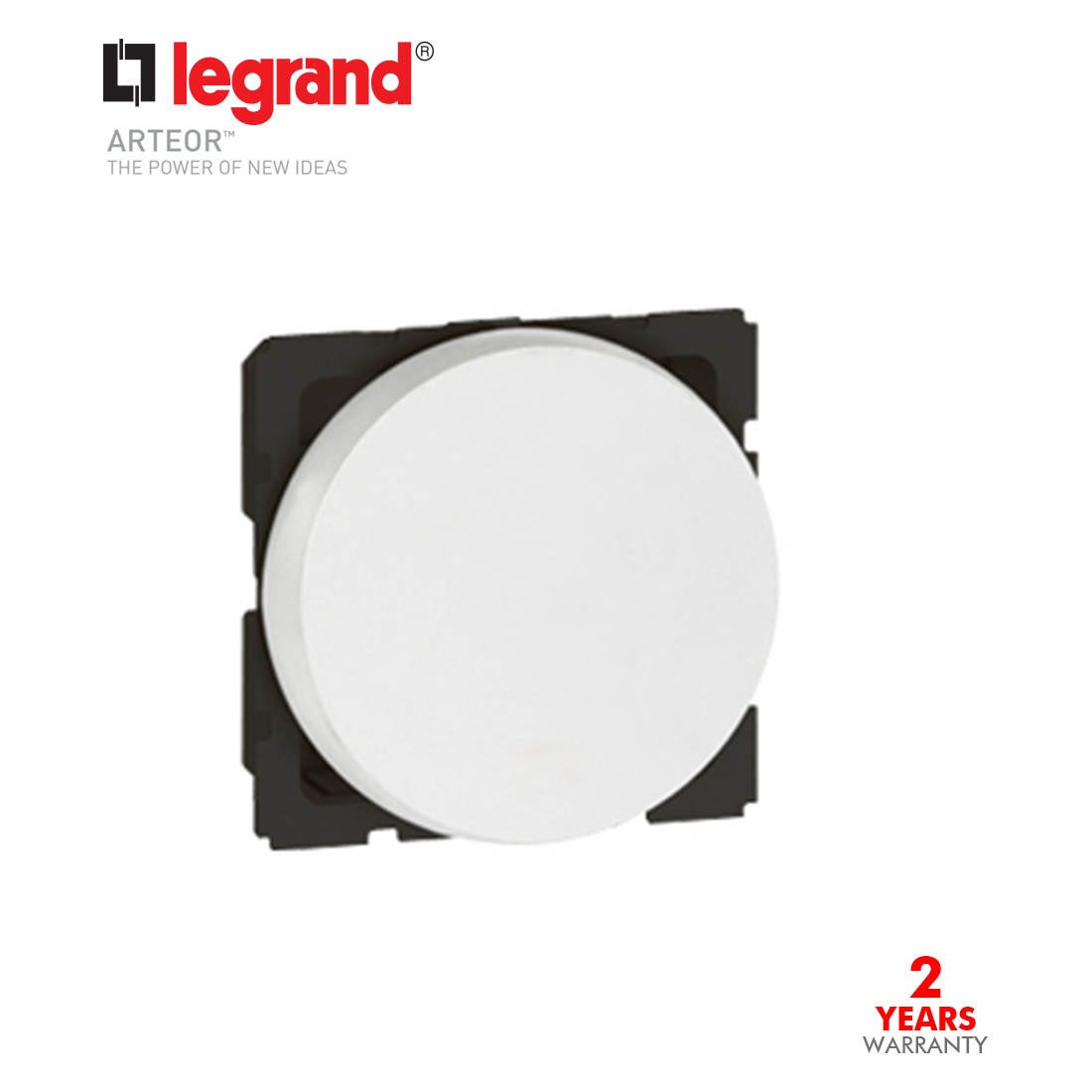 LEGRAND - Intermediate Switch Arteor, 10 AX 250 V~, Round, 2 Modules, White
