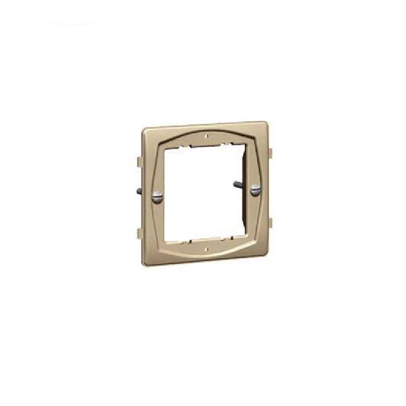 LEGRAND - Yoke Synergy for 2 Grid Modules, 2 Gang, for White, Stainless Steel, Satin Brass