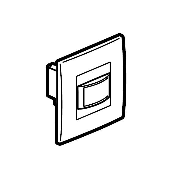 LEGRAND - Automatic Switch Mallia, with IR Movement Detector, without Neutral, Matt White