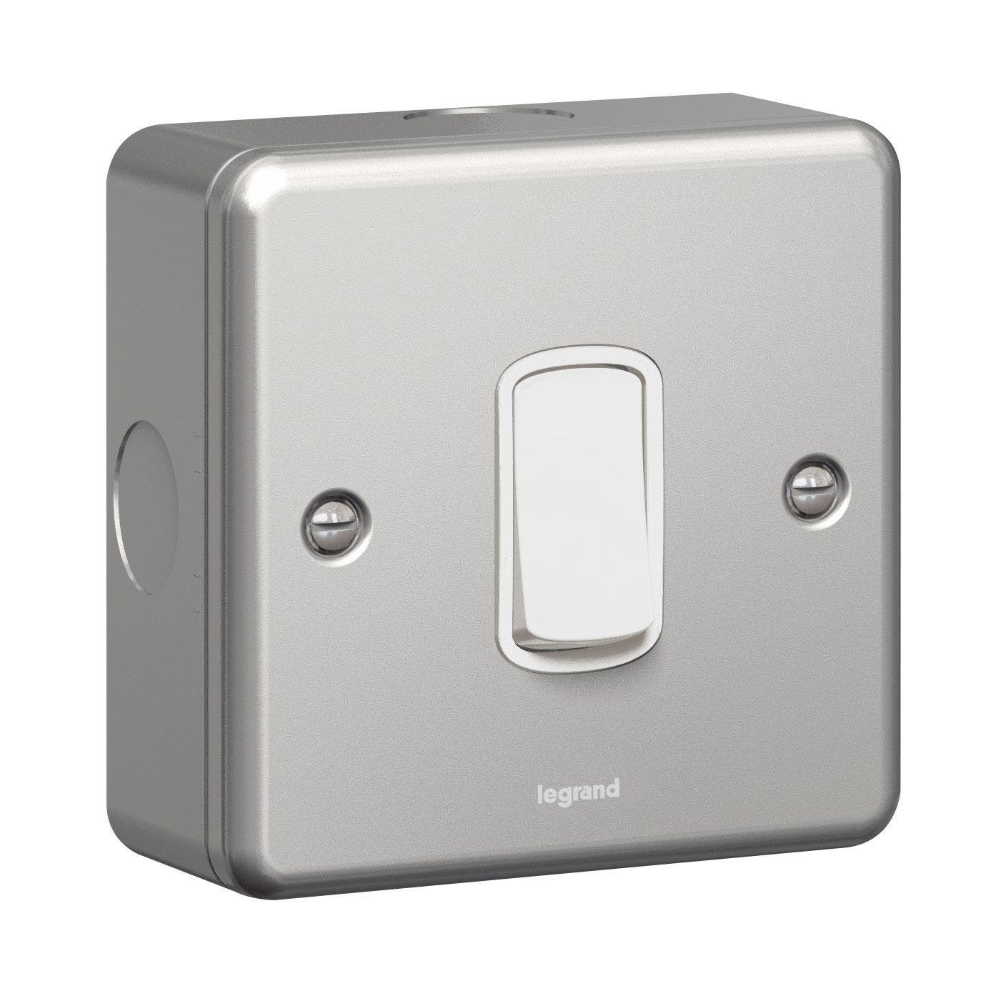 LEGRAND - Single Pole Switch Synergy, 1 Gang, Intermediate, 10 AX 250 V~, Metalclad