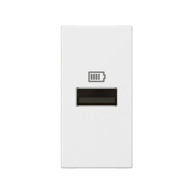 LEGRAND - USB Arteor, 1 Module, Single Port A, 3A, 15W, 5V, 100/240V, White