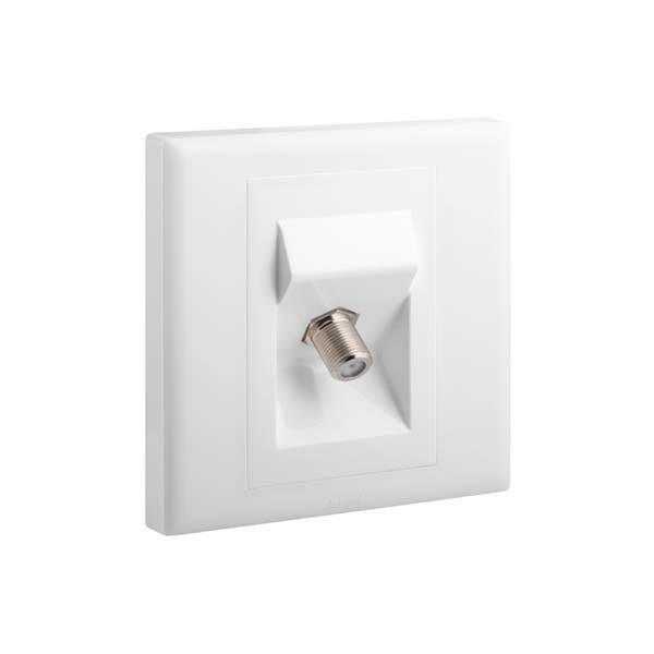 LEGRAND - TV Socket Eloe, Single, 1 Gang, F-Type, White