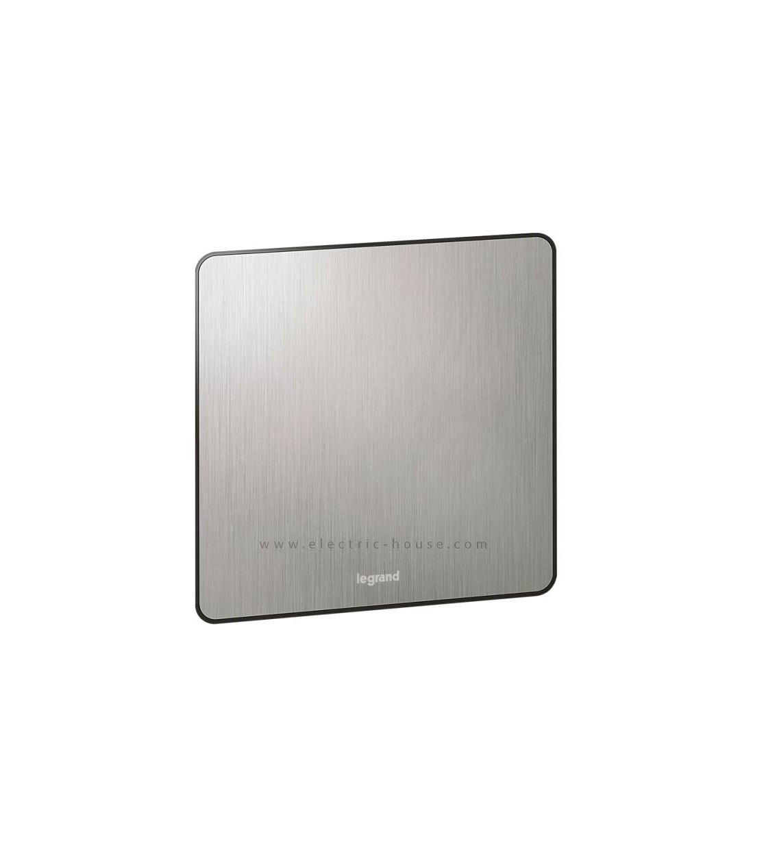 LEGRAND - Blanking Plate Synergy, 1 Gang, Sleek Design Brushed Stainless Steel