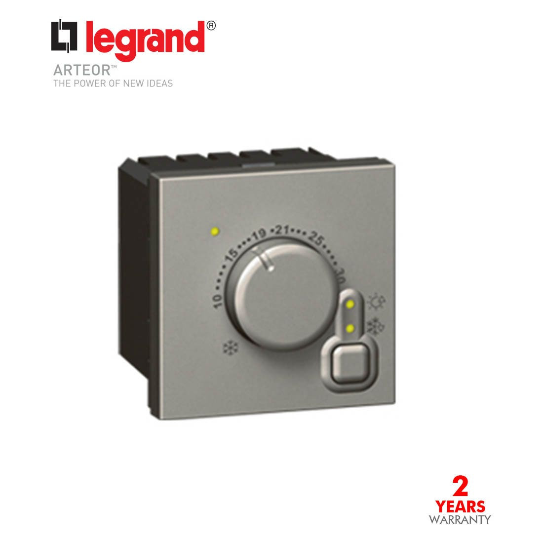 LEGRAND - Thermostat 2Mod, Magnesium Arteor
