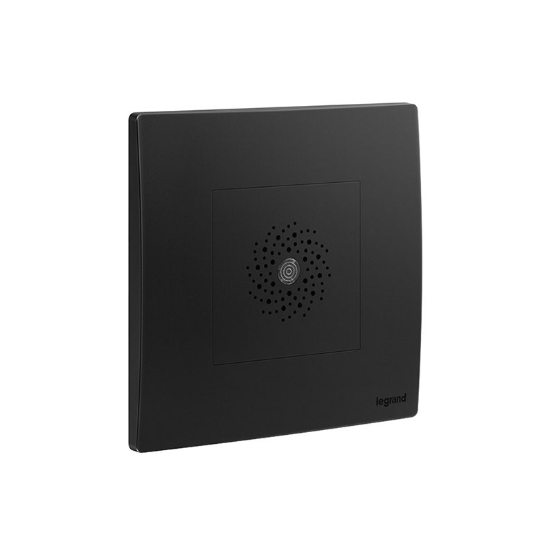LEGRAND - Sound Light Detector Mallia Senses, without Neutral, 1 Gang, 200W, Matt Black