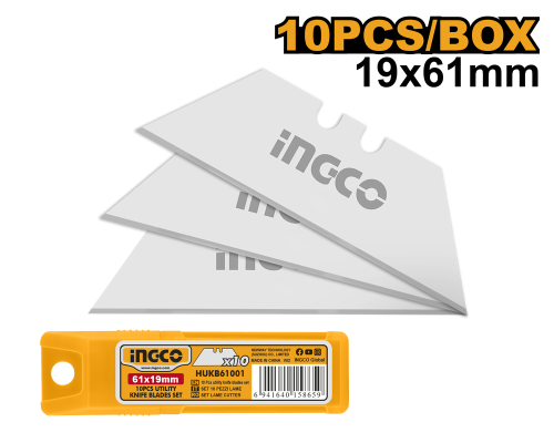 10 Pcs utility knife blades set 61x19mmشفرة سكين من 10 قطع 61*19 ملي