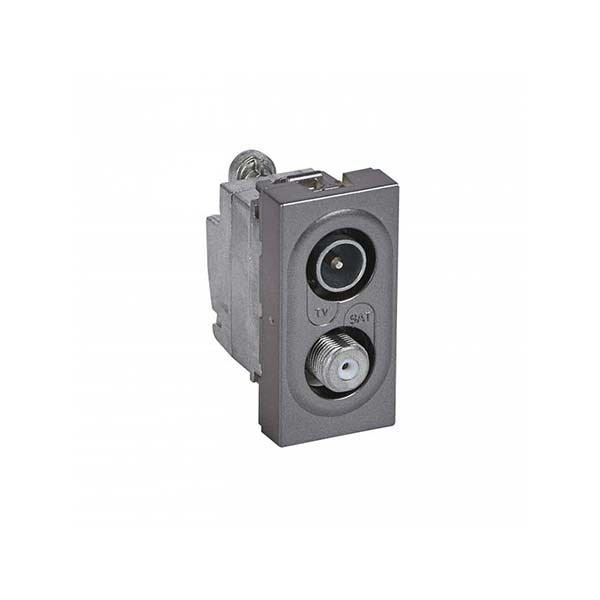 LEGRAND - TV Socket Arteor, TV-SAT shielded, 0-2400Hz, 1 Module, Magnesium