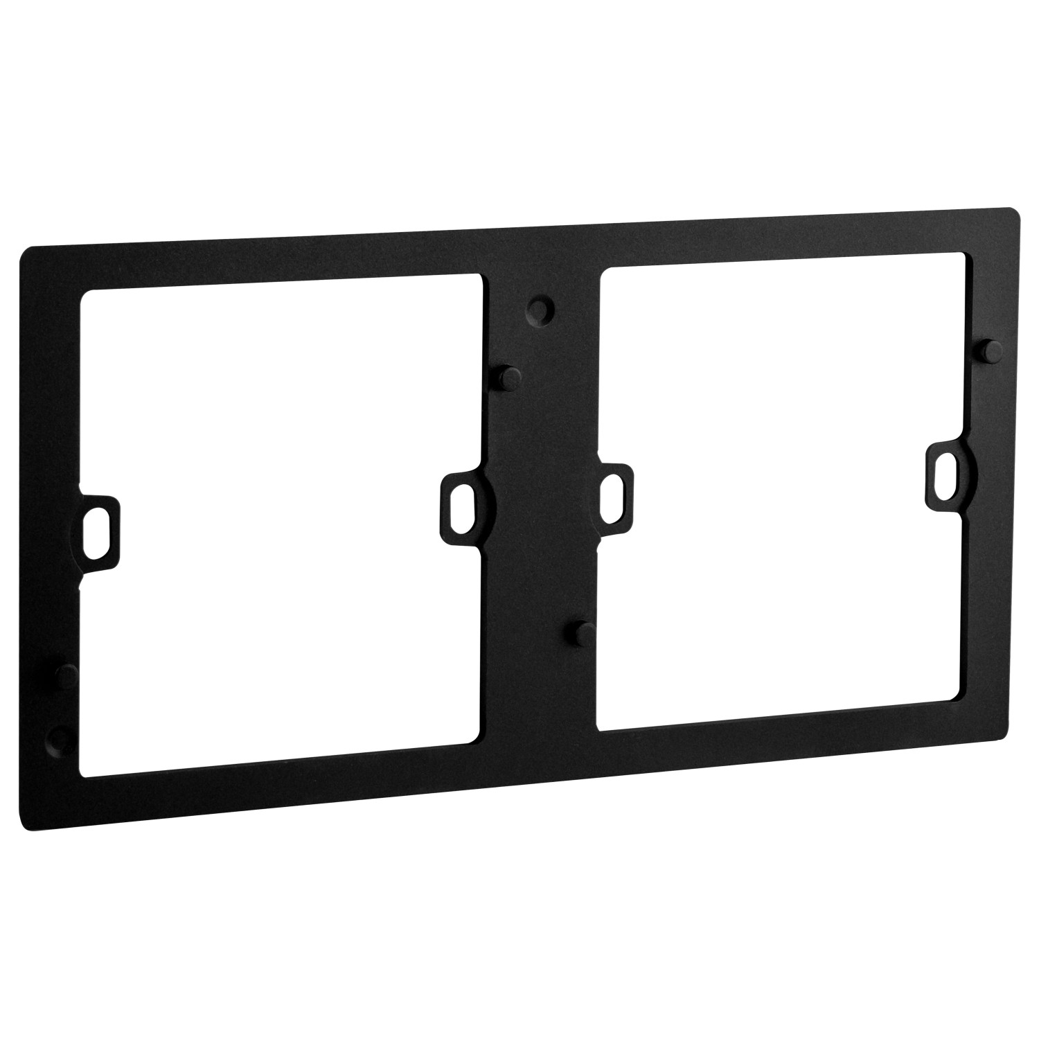 LEGRAND - Support Frame/Front Plate Mallia, 2 Gang, Matt Black