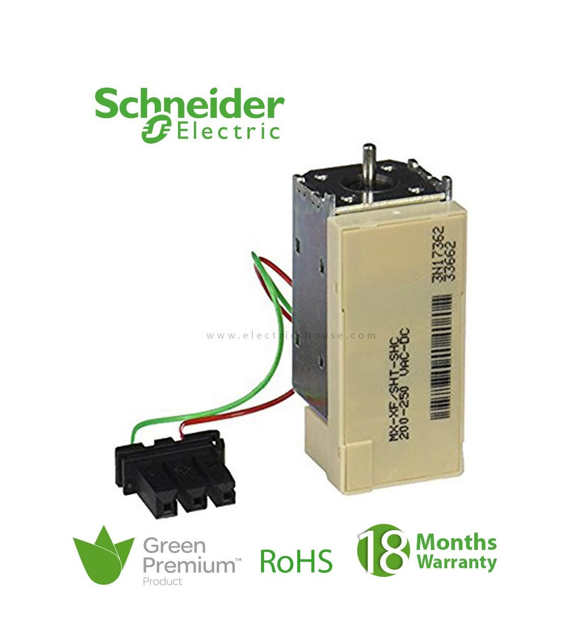 SCHNEIDER - MX Shunt Release, ComPact NS630B to NS3200 Fixed, MasterPact NT/NW, Rated Voltage 200/250 VDC, 200/250 VAC 50/60 Hz
