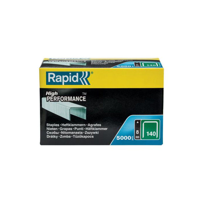 Staple Gun Staples (flatwire), Leg Length 10 mm, No.140, 5000 Pieces, Galvanized