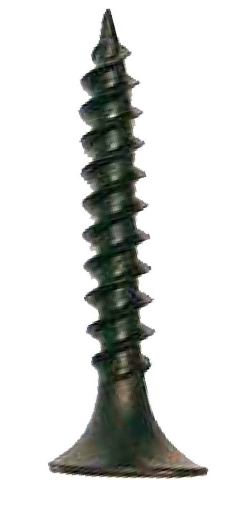 Black Smooth Screw, with Feather | TAS - 1.25" X 6 - Black