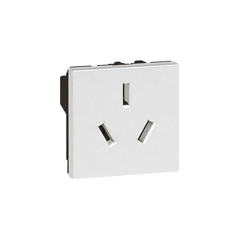 LEGRAND - Socket Outlet Arteor, Chinese, 16A 250V, 2P+E Shuttered, 2 Modules, Shuttered, White