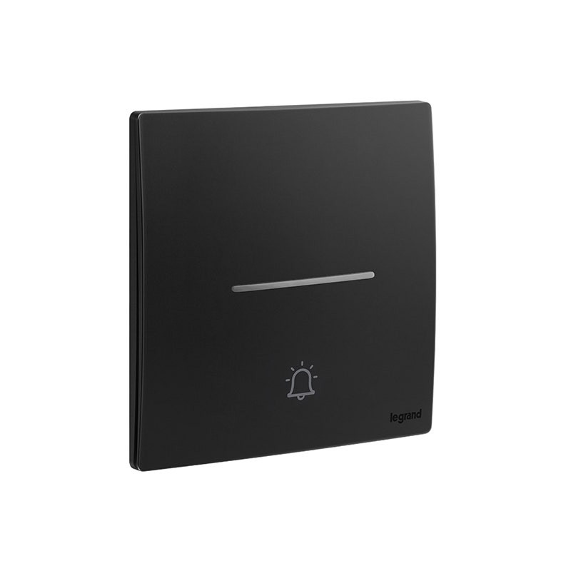 LEGRAND - Push Button Mallia Senses, DND/MUR/BELL, 1 Gang, Matt Black