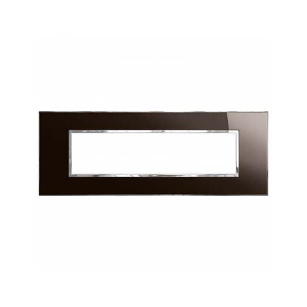 LEGRAND - Plate Arteor, BS, Square, 8 Modules, Reflective Black