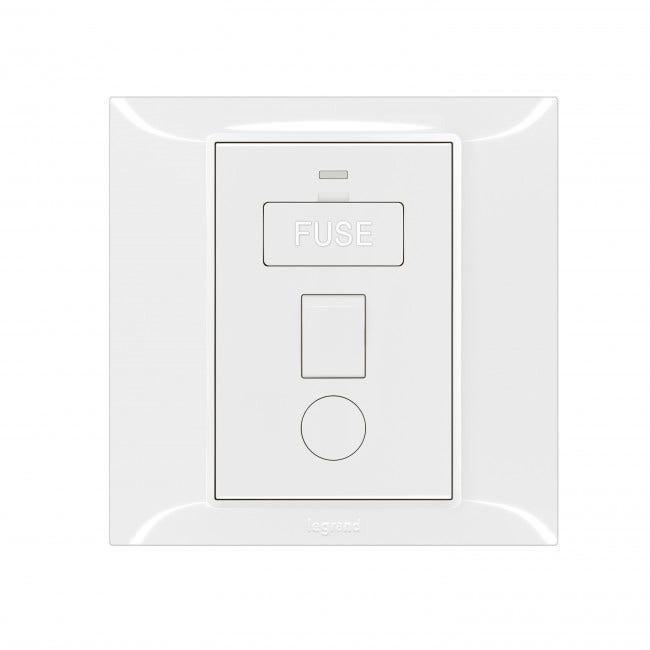 LEGRAND - Fused connection unit Belanko S - 13A switched + neon + cord outlet - White