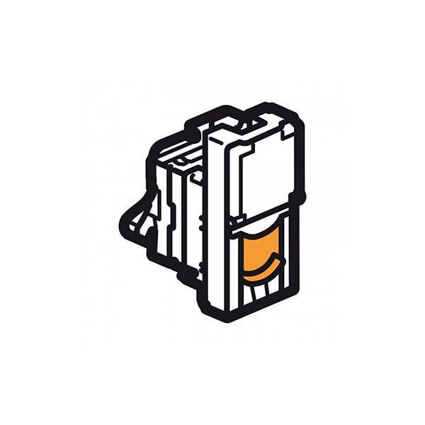 LEGRAND - Data Socket Arteor, RJ45, Cat.6, UTP, 1 Module, Magnesium, Orange Shutter